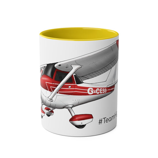 Cessna Team High Wing Two-Tone Coffee Mugs, 11oz