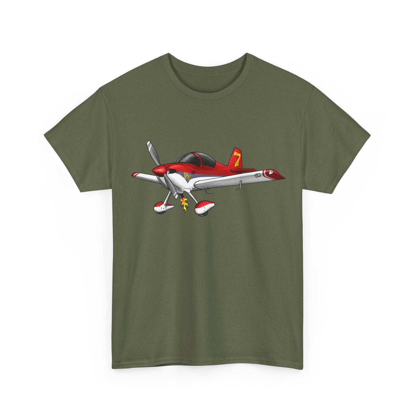 RV7 — Red Graphic Tee for Pilots