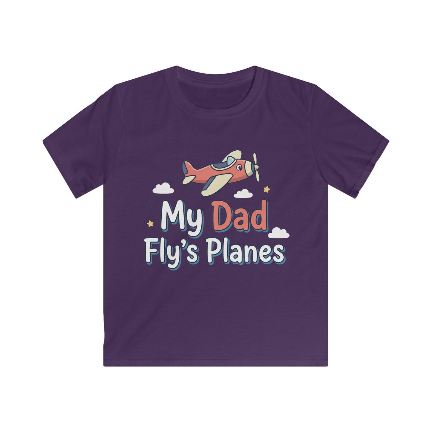 Kids Tee — “My Dad Fly’s Planes” Airplane Graphic Father’s Day Shirt