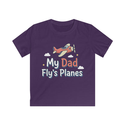 Kids Tee — “My Dad Fly’s Planes” Airplane Graphic Father’s Day Shirt