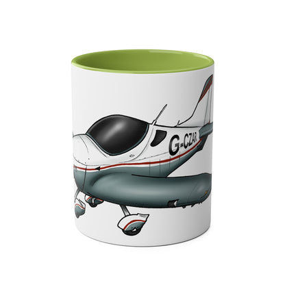 Sportcruiser Aircraft Two-Tone Coffee Mugs, 11oz - Funky Aviation