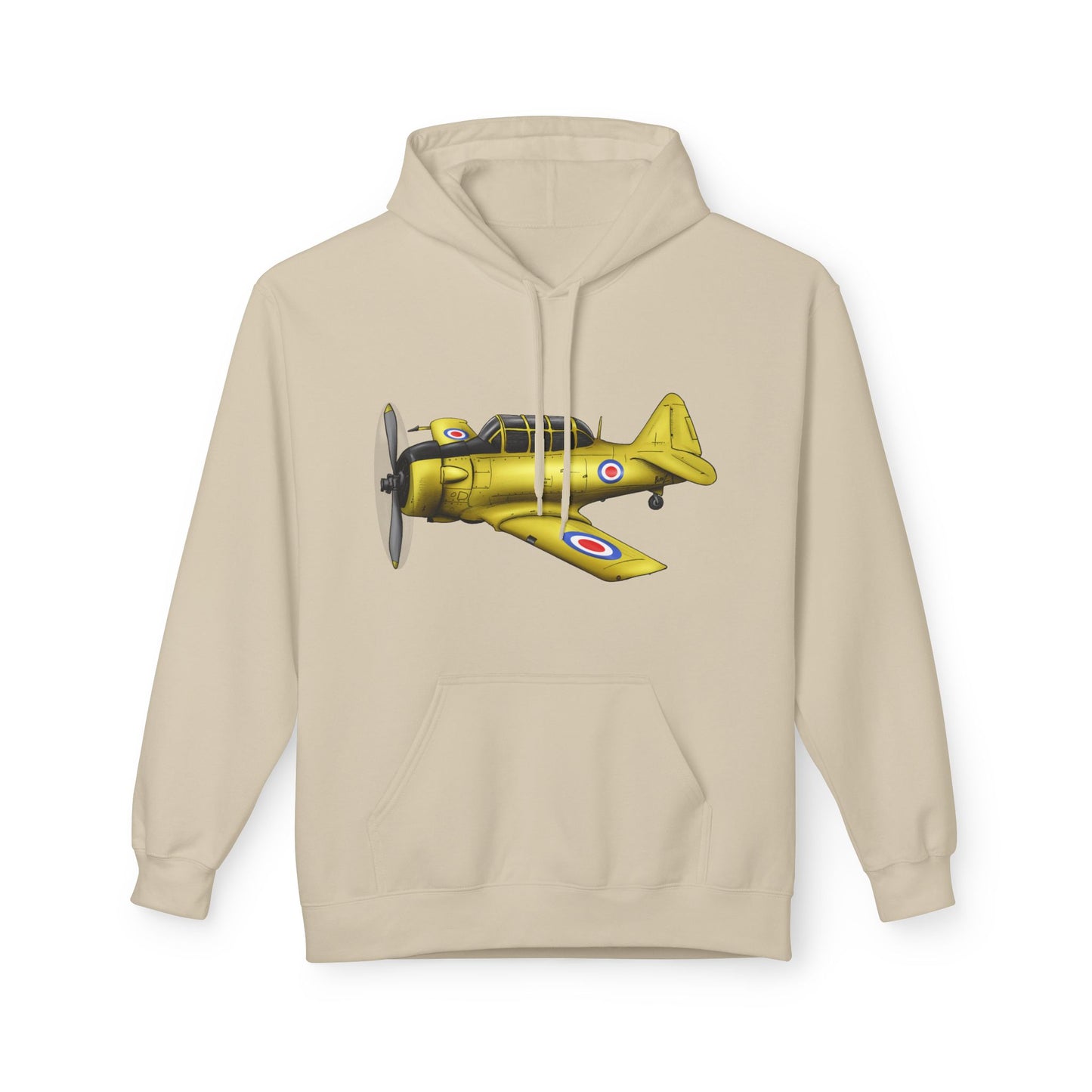 Hoodie - Harvard Aircraft Military Trainer Hand Drawn Design