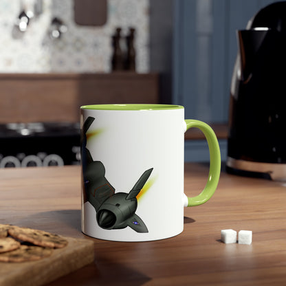 SR71 Blackbird USAF Two-Tone Coffee Mugs, 11oz - Funky Aviation