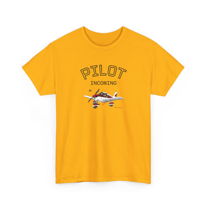 Pilot Incoming T-Shirt – Vintage Airplane Graphic Tee for Aviators & Flight Enthusiasts