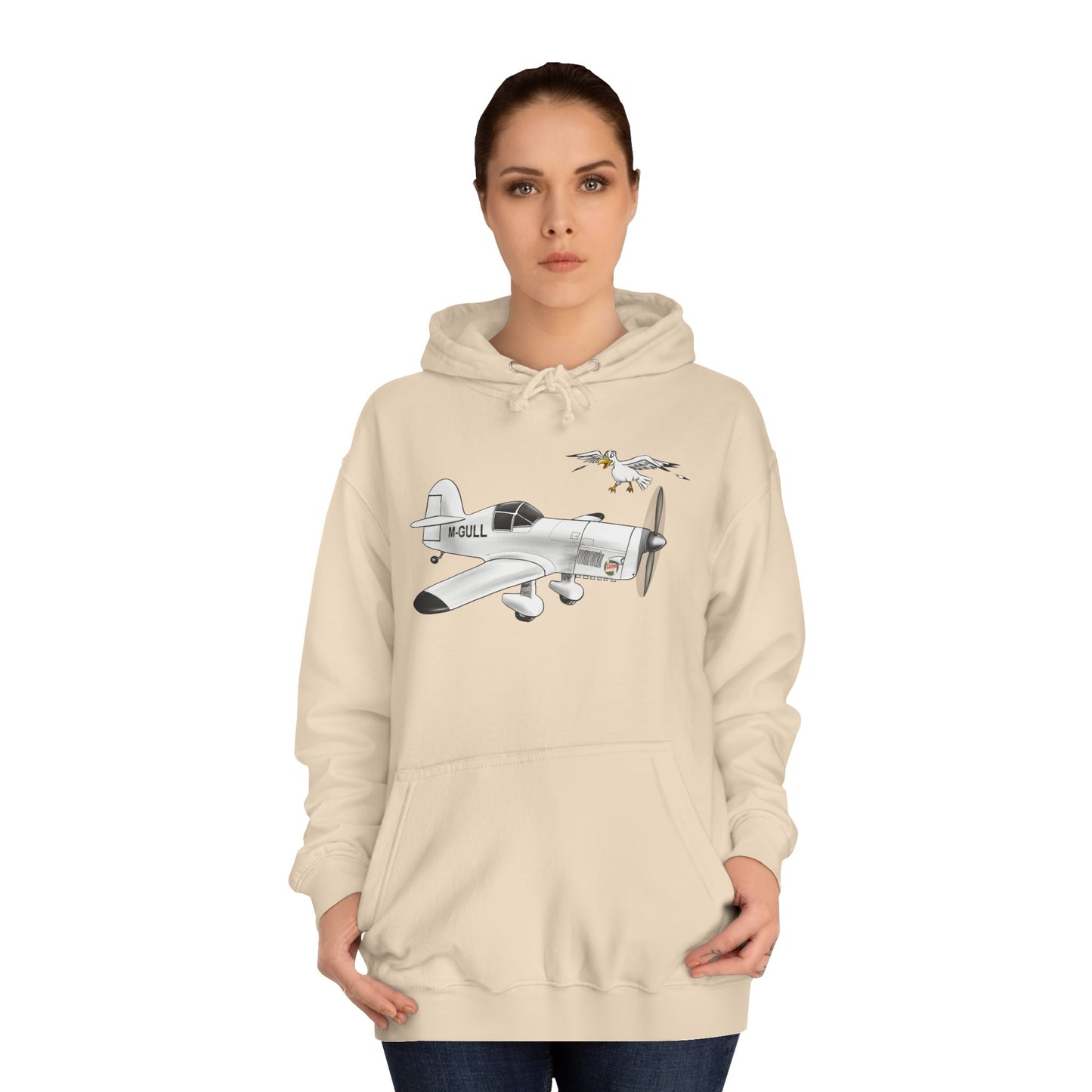 Vintage Mew Gull Hoodie - Historic Racing Aircraft Design