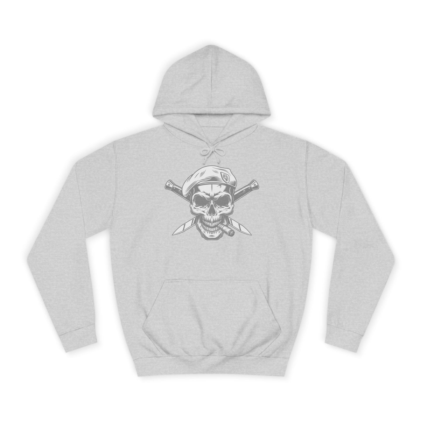 Combat Skull Cigar Design - Hoodie