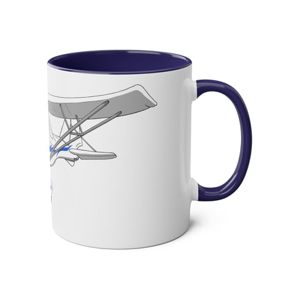 Ikarus C42 Two-Tone Coffee Mugs, 11oz - Funky Aviation