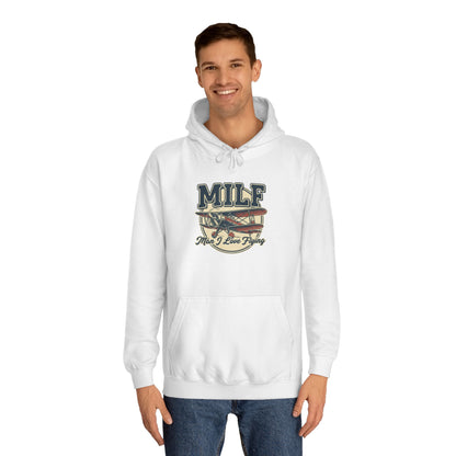 MILF Retro Flag Hoodie – Vintage Americana College Style