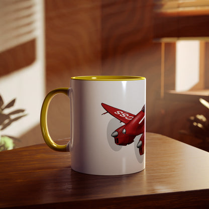 Comet Racer Two-Tone Coffee Mugs, 11oz - Funky Aviation