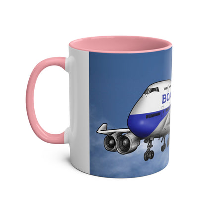 BOAC Boeing 747 Two-Tone Coffee Mugs, 11oz - Funky Aviation