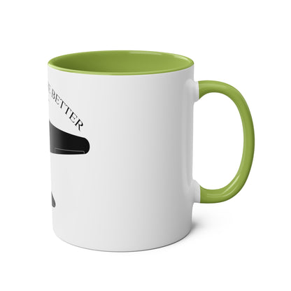 The Older the Better Two-Tone Coffee Mugs, 11oz - Funky Aviation