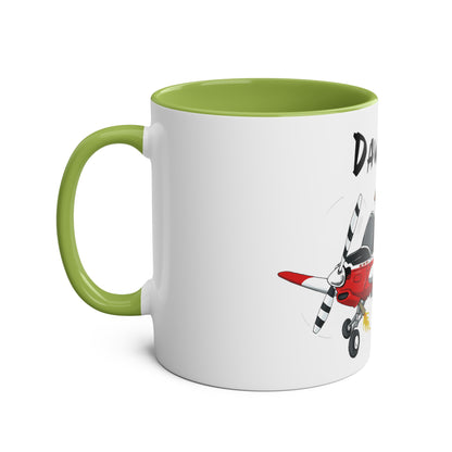 Bulldog Aerobatic Trainer Two-Tone Coffee Mugs, 11oz - Funky Aviation