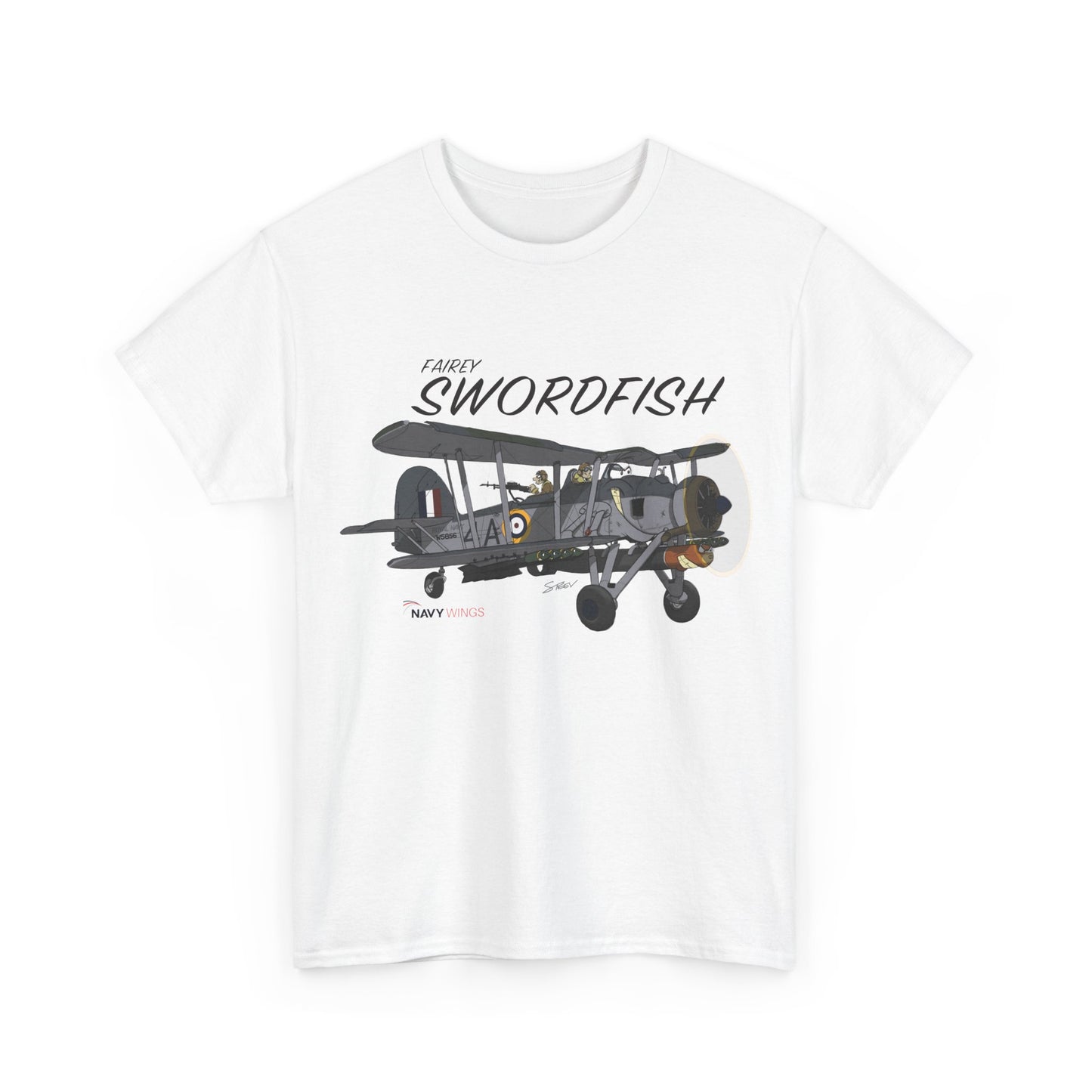 Swordfish Vintage Biplane T-Shirt — WWII Aircraft Aviation Tee