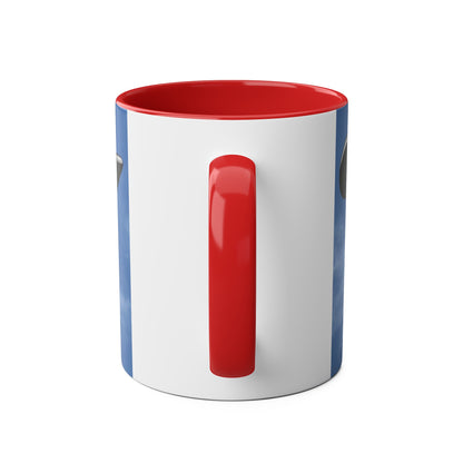 Super Cub STOL Design Two-Tone Coffee Mugs, 11oz - Funky Aviation