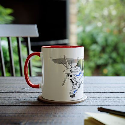 Ikarus C42 Two-Tone Coffee Mugs, 11oz - Funky Aviation