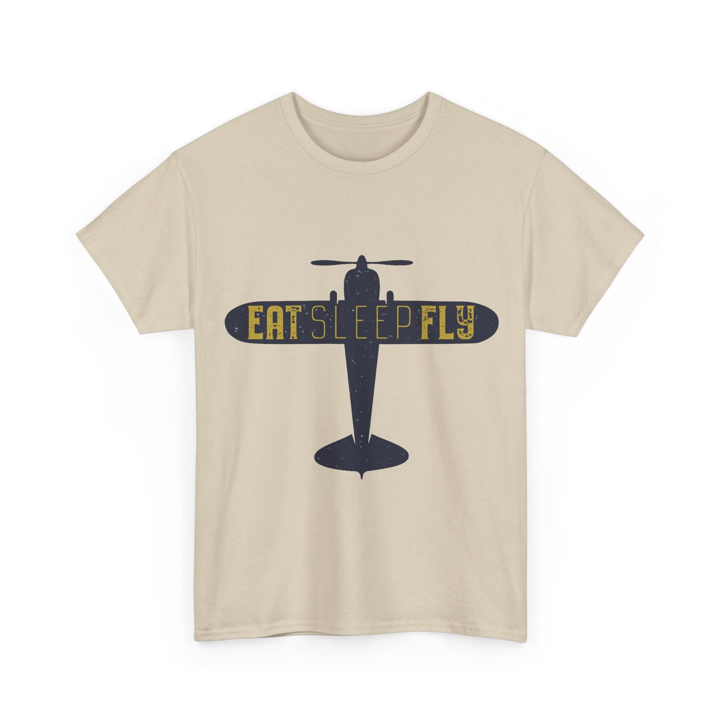 Eat Sleep Fly T-Shirt — Vintage Airplane Pilot Tee