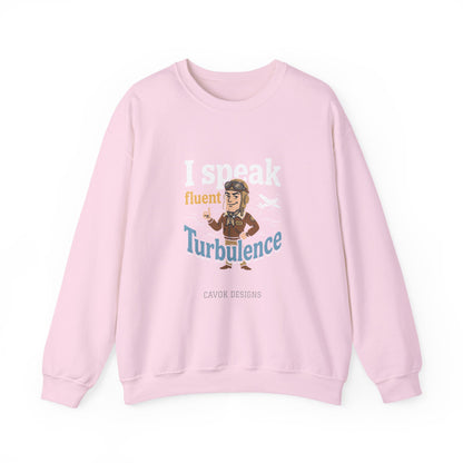Aviation Crewneck Sweatshirt – "Fluent Turbulence" Vintage Pilot Graphic