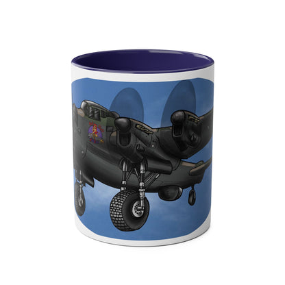 WWII Bomber Two-Tone Coffee Mug — Vintage WWII Aircraft Gift