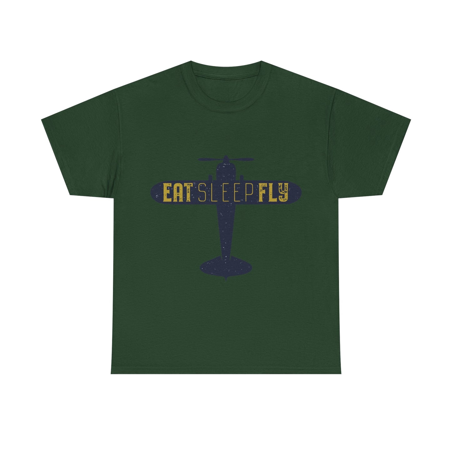 Eat Sleep Fly T-Shirt — Vintage Airplane Pilot Tee