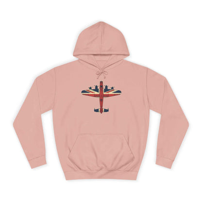Vintage UK Flag Bomber Plane Hoodie