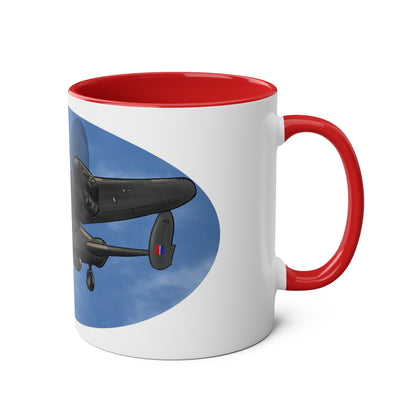 Lancaster Bomber Two-Tone Coffee Mugs, 11oz - Funky Aviation