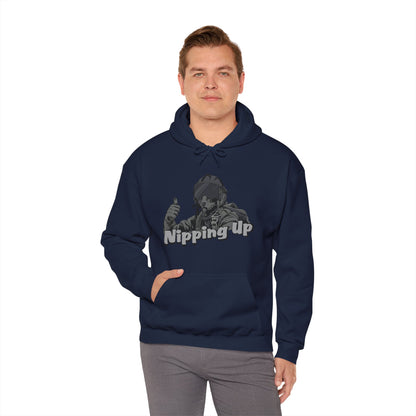 Nipping Up Fighter Pilot design Unisex Heavy Blend™ Hooded Sweatshirt - Funky Aviation
