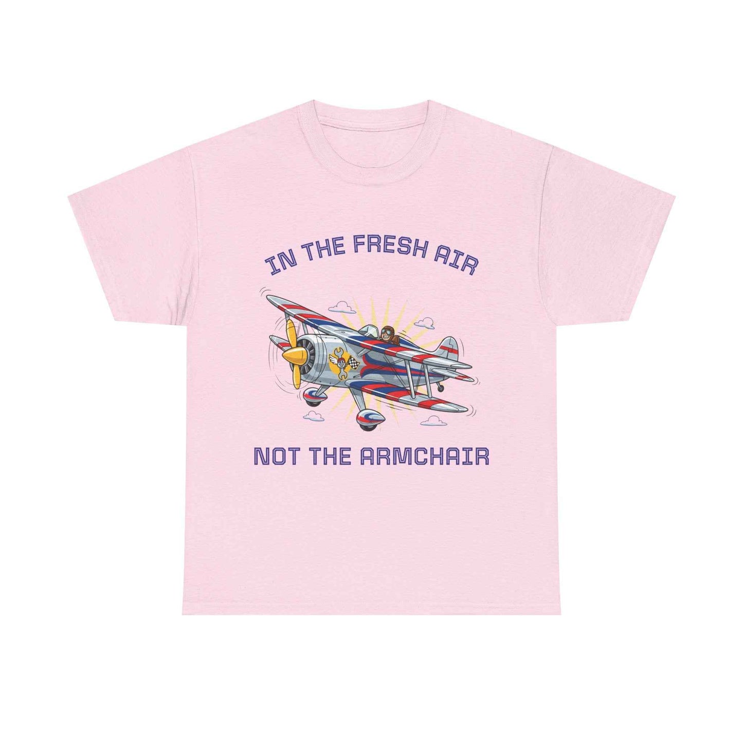 Aviation Adventure T‑Shirt — "In the Fresh Air, Not the Armchair" Vintage Biplane Tee
