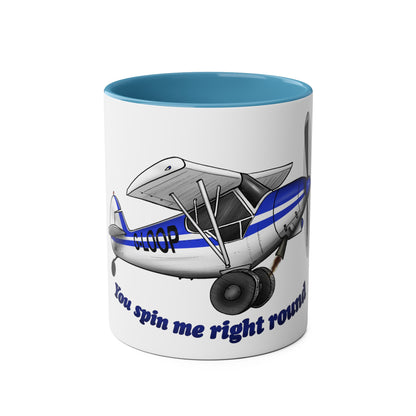 Super Cub Two-Tone Coffee Mugs, 11oz - Funky Aviation