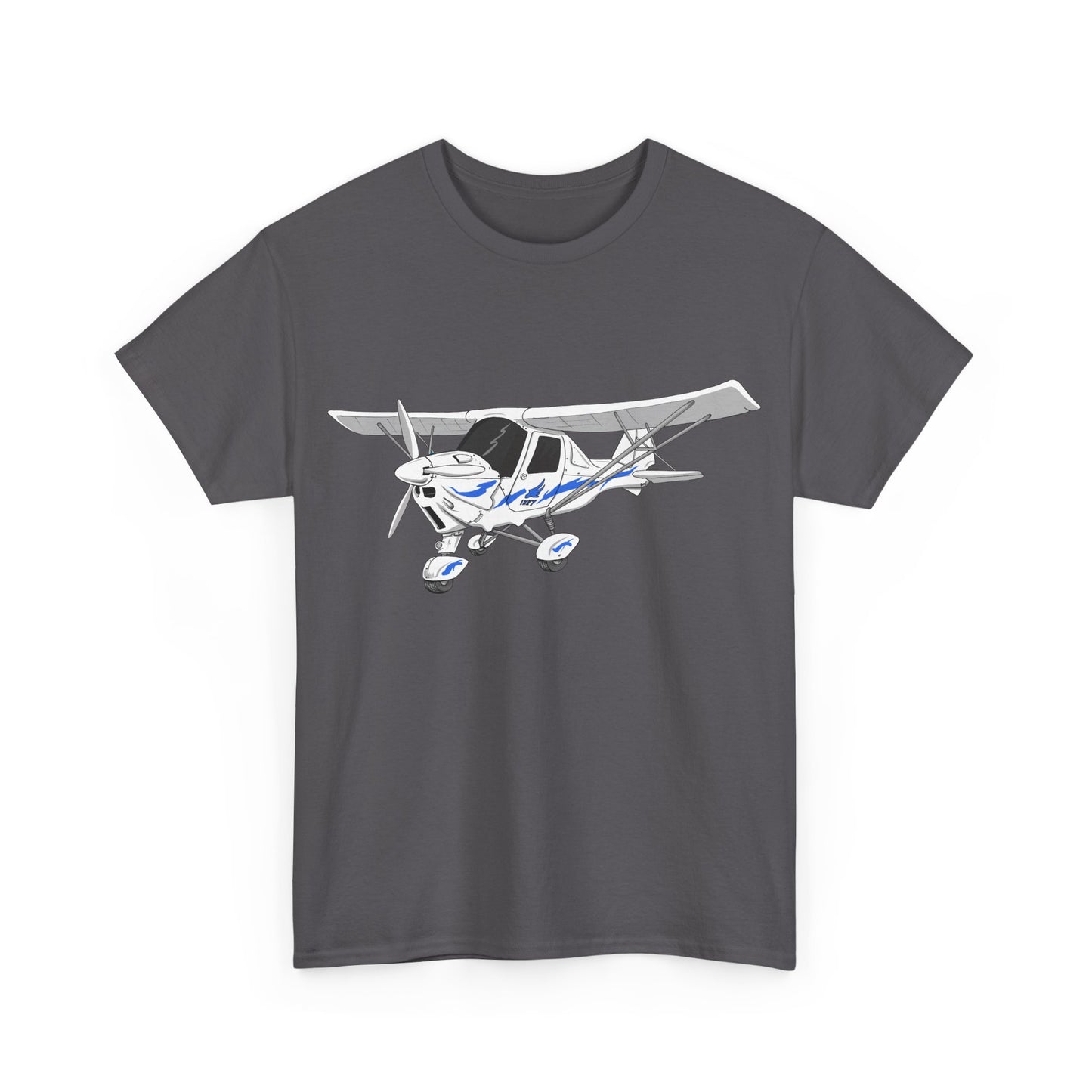 Microlight C42 (Blue) Heavy Cotton Tee - Perfect Gift for Pilots, Aviation Enthusiasts, Travel Lovers, Airplane Birthday, Casual Wear