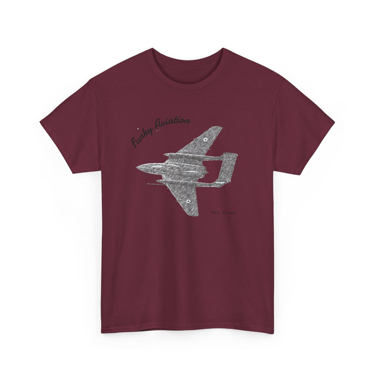 Funky Aviation Sea Vixen Vintage Aircraft T-Shirt