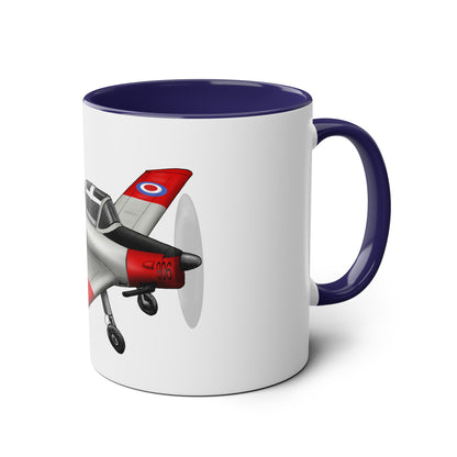 Chipmunk Tailwheel Two-Tone Coffee Mugs, 11oz - Funky Aviation