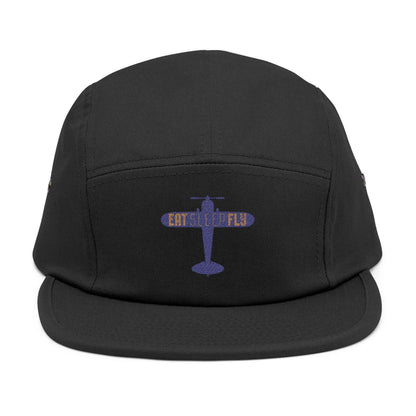 Embroidered "EAT SLEEP FLY" Racing 5-Panel Cap