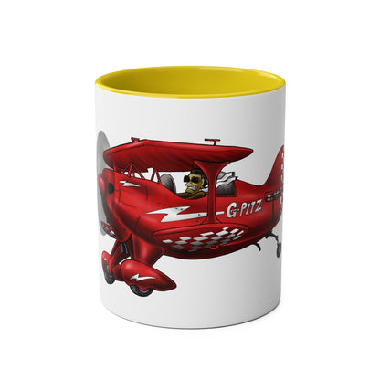 Pitts Special Aerobatic Two-Tone Coffee Mugs, 11oz