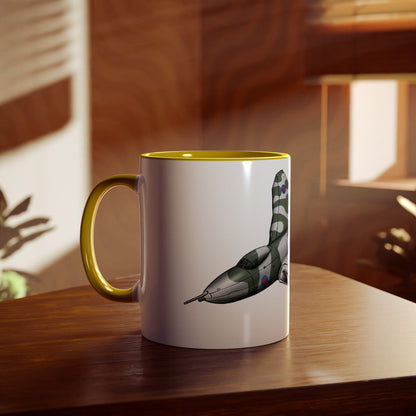 Vulcan Bomber Two-Tone Coffee Mugs, 11oz - Funky Aviation