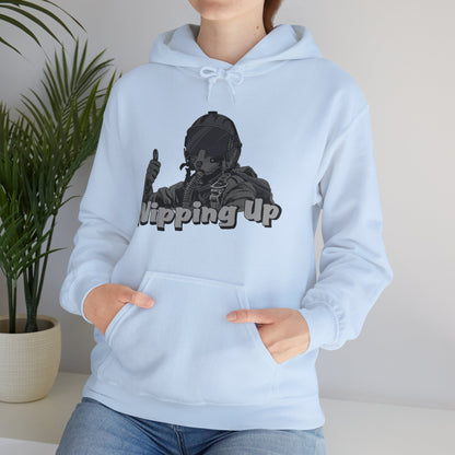Nipping Up Fighter Pilot design Unisex Heavy Blend™ Hooded Sweatshirt - Funky Aviation