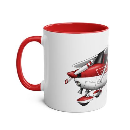 Cessna Team High Wing Two-Tone Coffee Mugs, 11oz - Funky Aviation