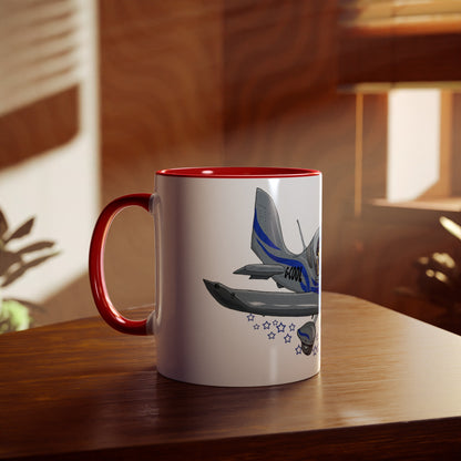 Eurostar EV97 Captain Cool Two-Tone Coffee Mugs, 11oz - Funky Aviation