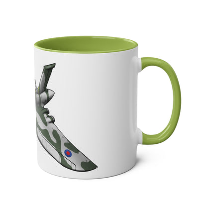 Vulcan Bomber Two-Tone Coffee Mugs, 11oz - Funky Aviation