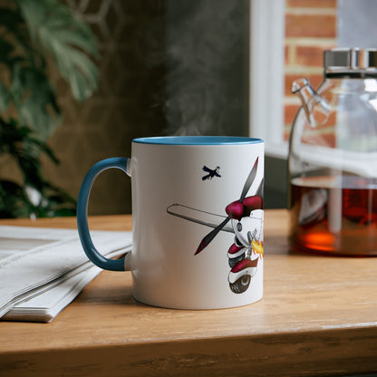 PA28 Team Low Wing Two-Tone Coffee Mugs, 11oz - Funky Aviation