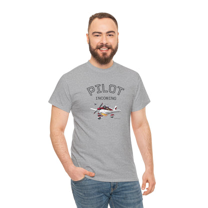Pilot Incoming T-Shirt – Vintage Airplane Graphic Tee for Aviators & Flight Enthusiasts