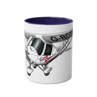Rotax Cartoon Ikarus C42 Microlight 11oz Coffee Mug