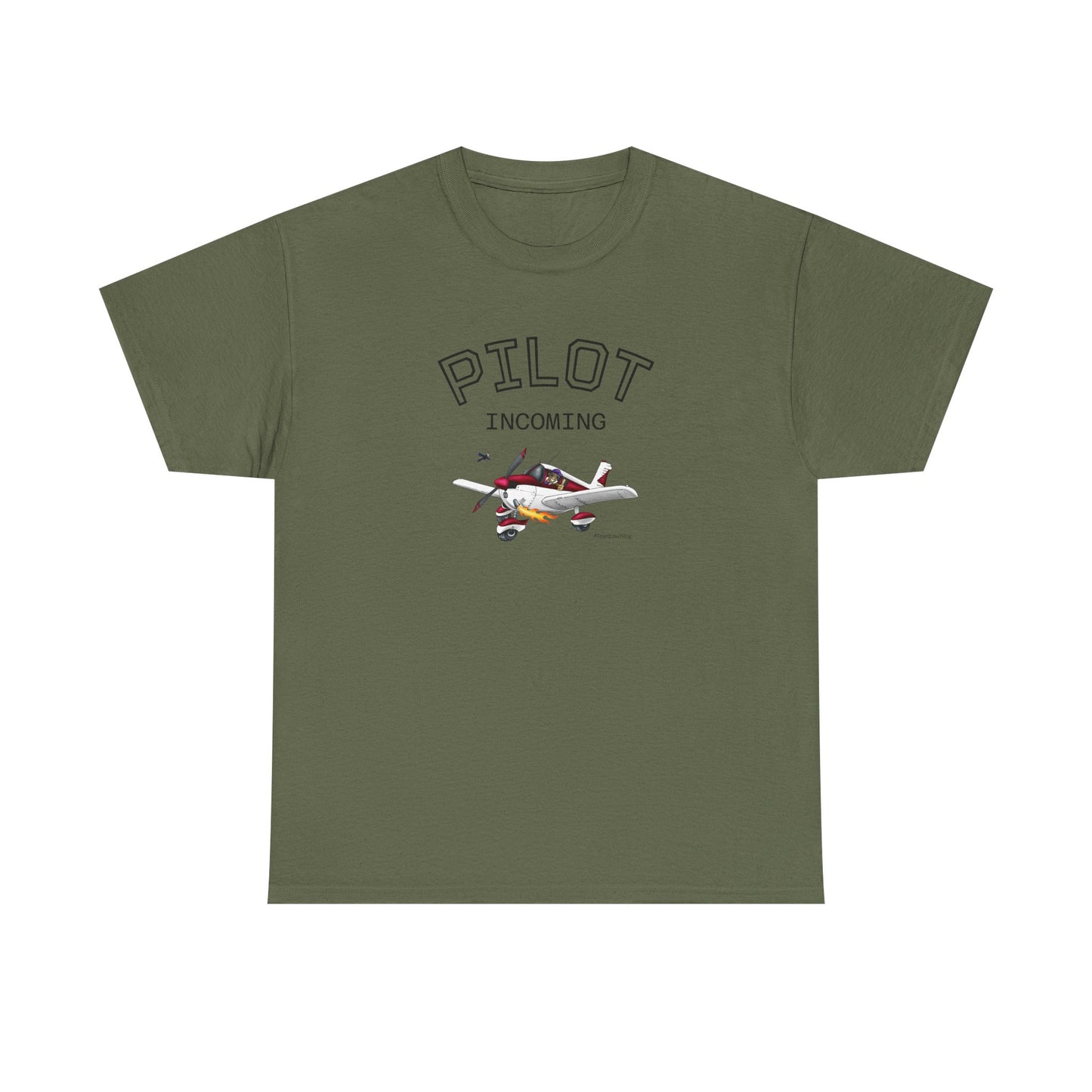 Pilot Incoming T-Shirt – Vintage Airplane Graphic Tee for Aviators & Flight Enthusiasts