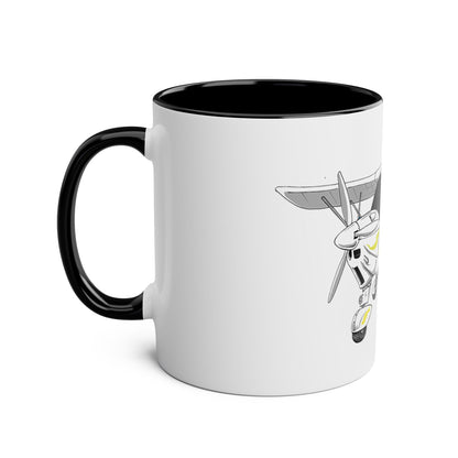 Yellow Decals Cartoon Ikarus C42 Microlight 11oz Coffee Mug