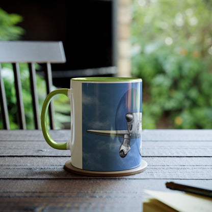 Mew Gull Racer Two-Tone Coffee Mugs, 11oz - Funky Aviation