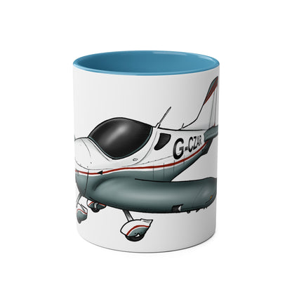 Sportcruiser Aircraft Two-Tone Coffee Mugs, 11oz - Funky Aviation