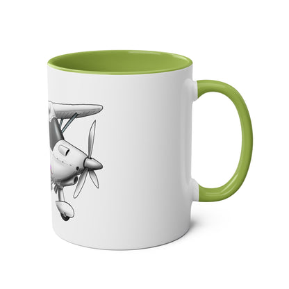 Coffee Mug - Microlight Ikarus C42 Feathers Cartoon Design