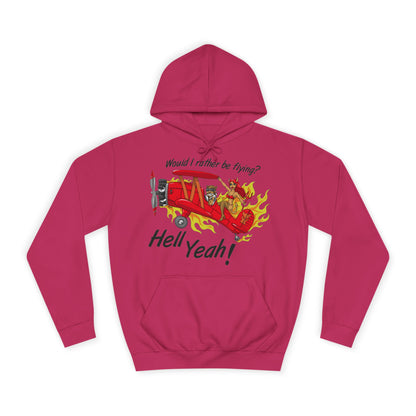 Hell Yeah! Flaming Plane Graphic Hoodie