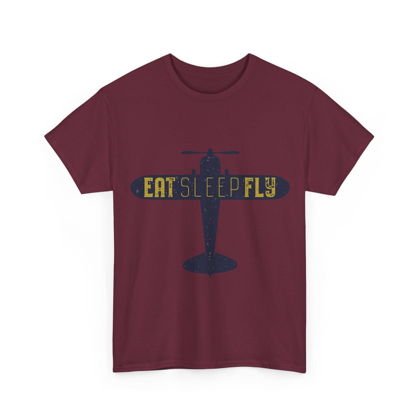 Eat Sleep Fly T-Shirt — Vintage Airplane Pilot Tee