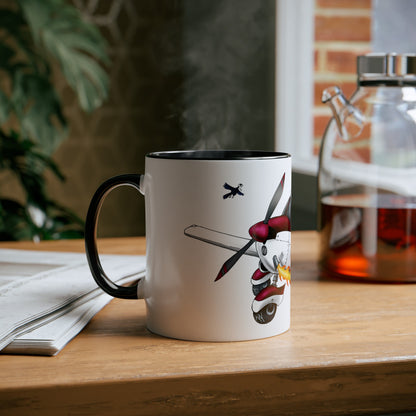 PA28 Team Low Wing Two-Tone Coffee Mugs, 11oz - Funky Aviation