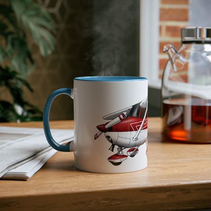Cessna Team High Wing Two-Tone Coffee Mugs, 11oz - Funky Aviation